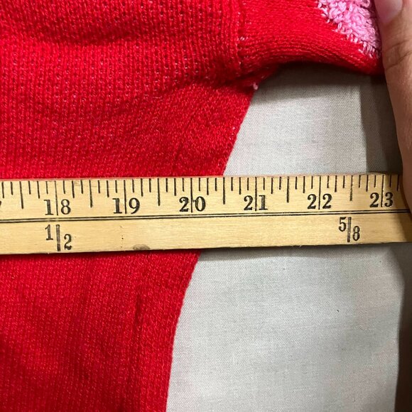 33 Degrees Women Small Red Valentine's Day Pink Hearts Graphic Cardigan Sweater - Picture 11 of 12